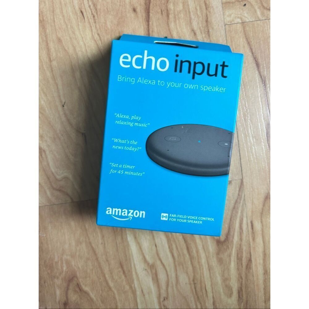 Echo Input Amazon Voice Control Speakers Bring Alexa To Your Speaker- Black NEW